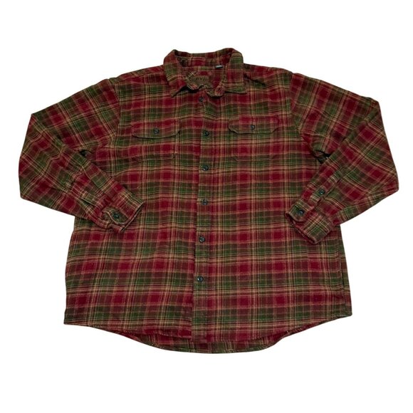 Orvis Plaid Flannel Button Up Shacket Shirt Mens XXL Outdoor Cabincore Normcore - Picture 1 of 16